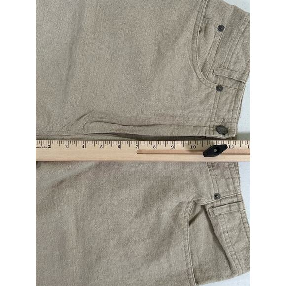 J Jill Womens Pants Size 12 (27.5x29) Tan Khaki 100% Linen Tapered Leg High Rise - Picture 7 of 7